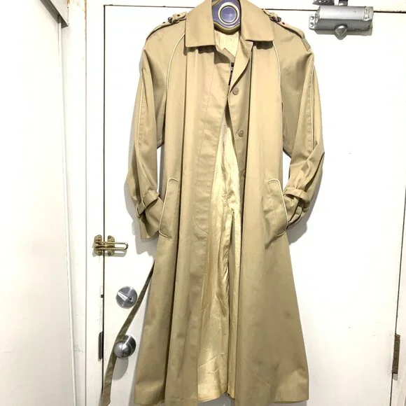 VINTAGE CYCLONE BY UTEX MADE IN ROMANIA BELTED TRENCH COATS SIZE 14 - Picture 6 of 16